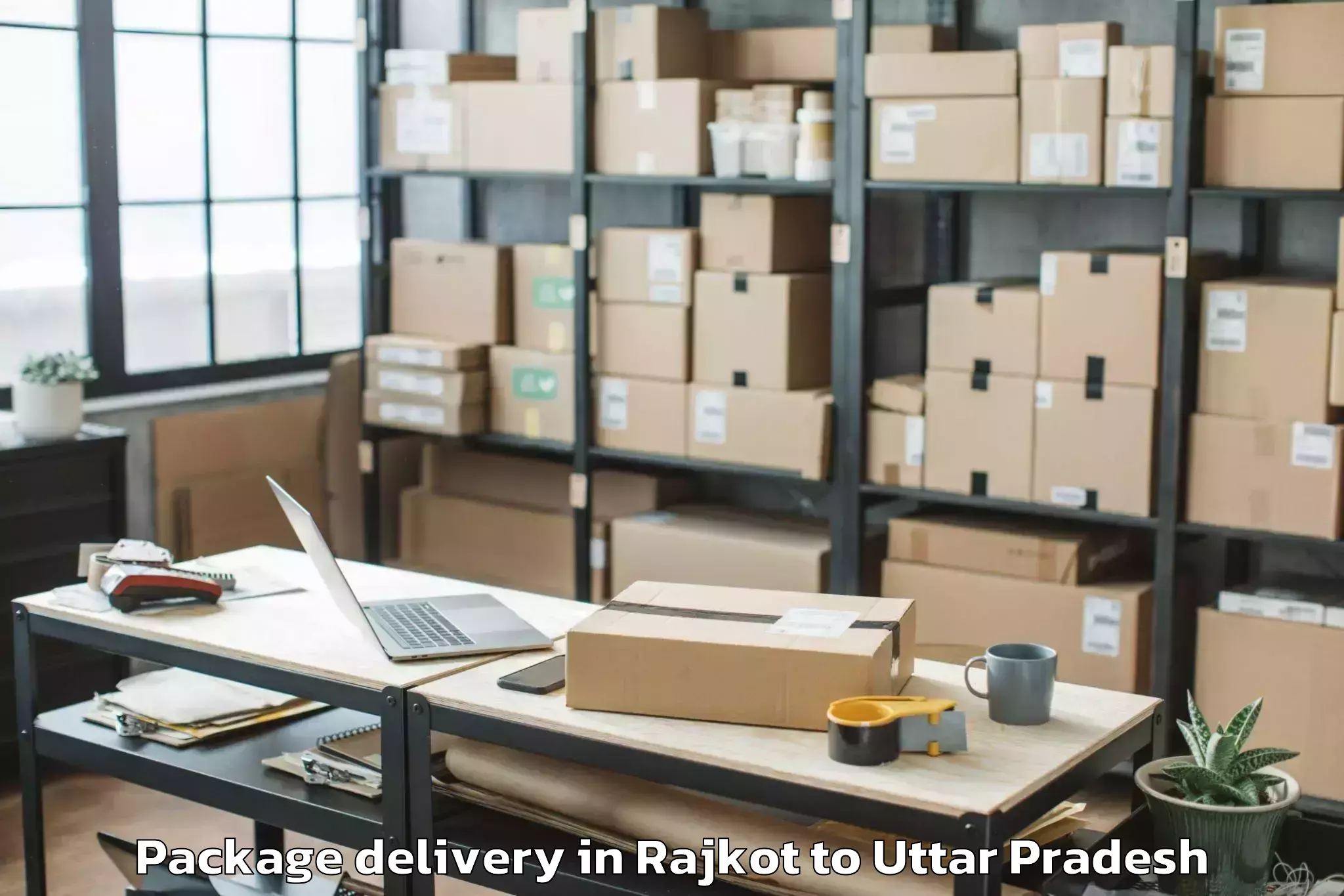 Efficient Rajkot to Iftm University Moradabad Package Delivery